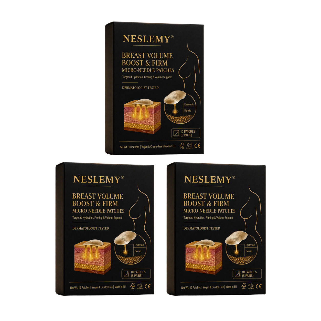 ✨ New Beauty Secret: NESLEMY® Bust & Body Micro-Tip Firming Patches 💕